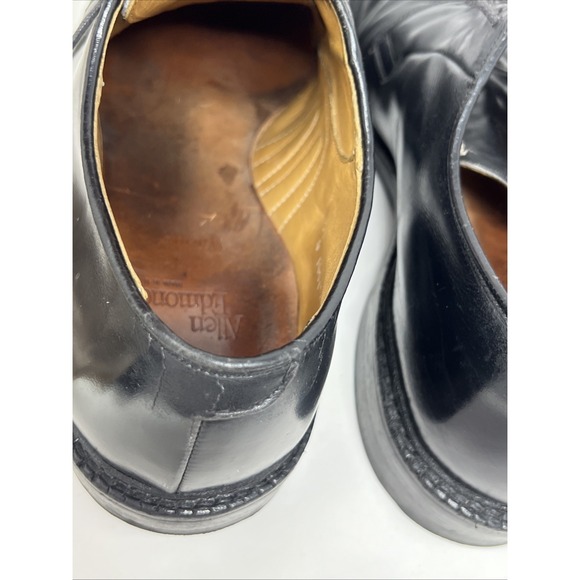 Allen Edmonds Warton Derby Oxford Black Leather Size 11 Dainite Soles - Picture 11 of 15